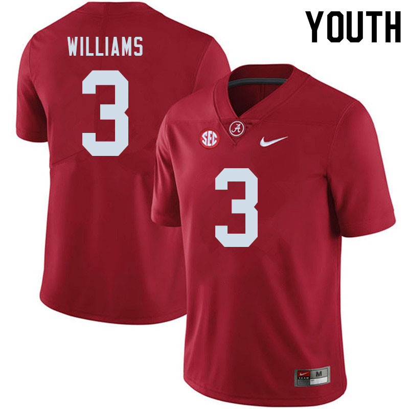 Youth #3 Xavier Williams Alabama Crimson Tide College Football Jerseys Sale-Crimson
